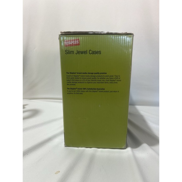 NEW -‎ Staples 100-Pack Slim Jewel Cases - 50 Clear 50 Assorted Colors - Picture 4 of 5